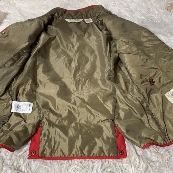 EDDIE BAUER down jacket premium goose down quilted snap pockets vents women S - Picture 8 of 12